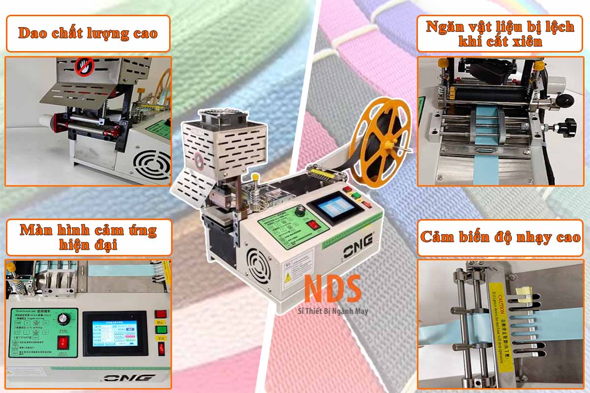 Máy cắt dây đai đầu xoay chạy điện dùng thớt chặt ONE-120-XD