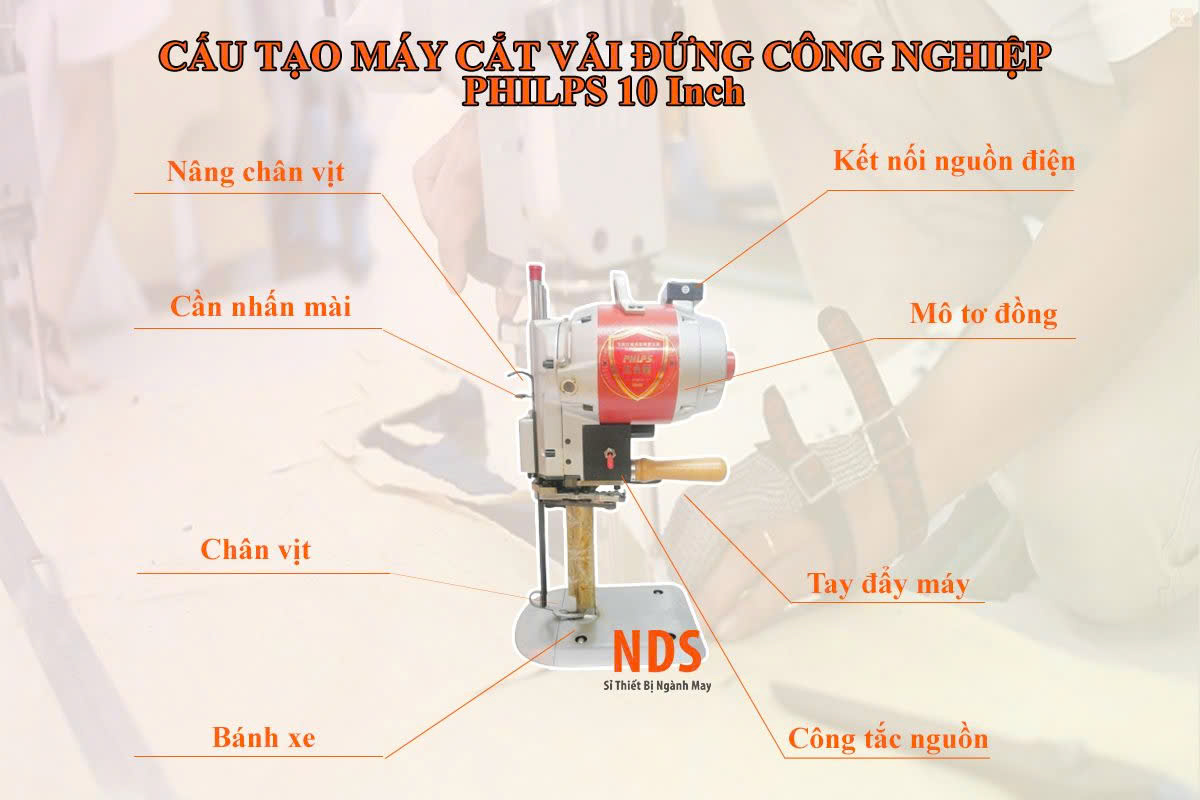 Máy cắt vải đứng Philps 10 inch 1200W