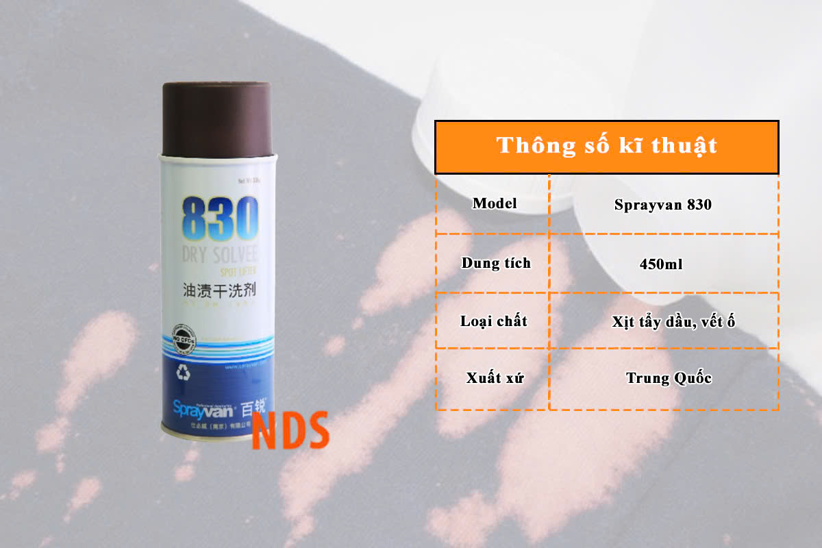 Chất Xịt Tẩy Dầu Sprayvan 830