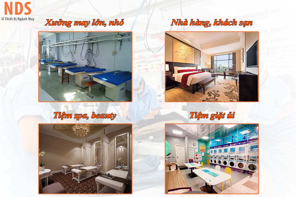 Ứng dụng nồi hơi bàn ủi Sertol