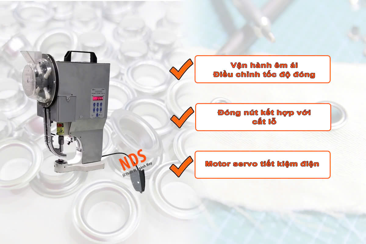 Ưu điểm máy đóng nút khoen điện tử