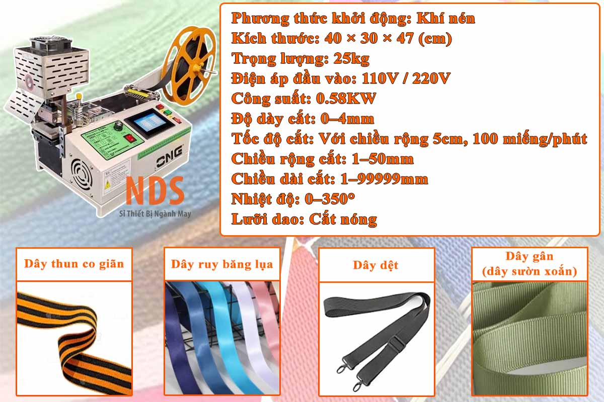 Máy cắt dây đai đầu xoay chạy điện dùng thớt chặt ONE-120-XD