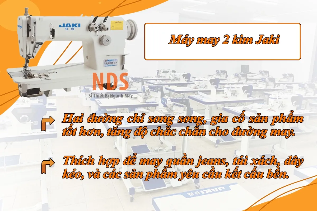 Giới thiệu về máy may 2 kim Jaki