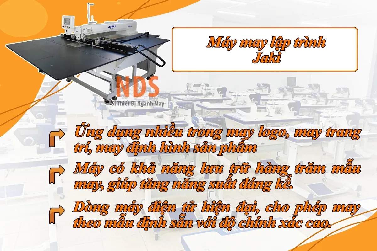Giới thiệu vè máy may lập trình jaki