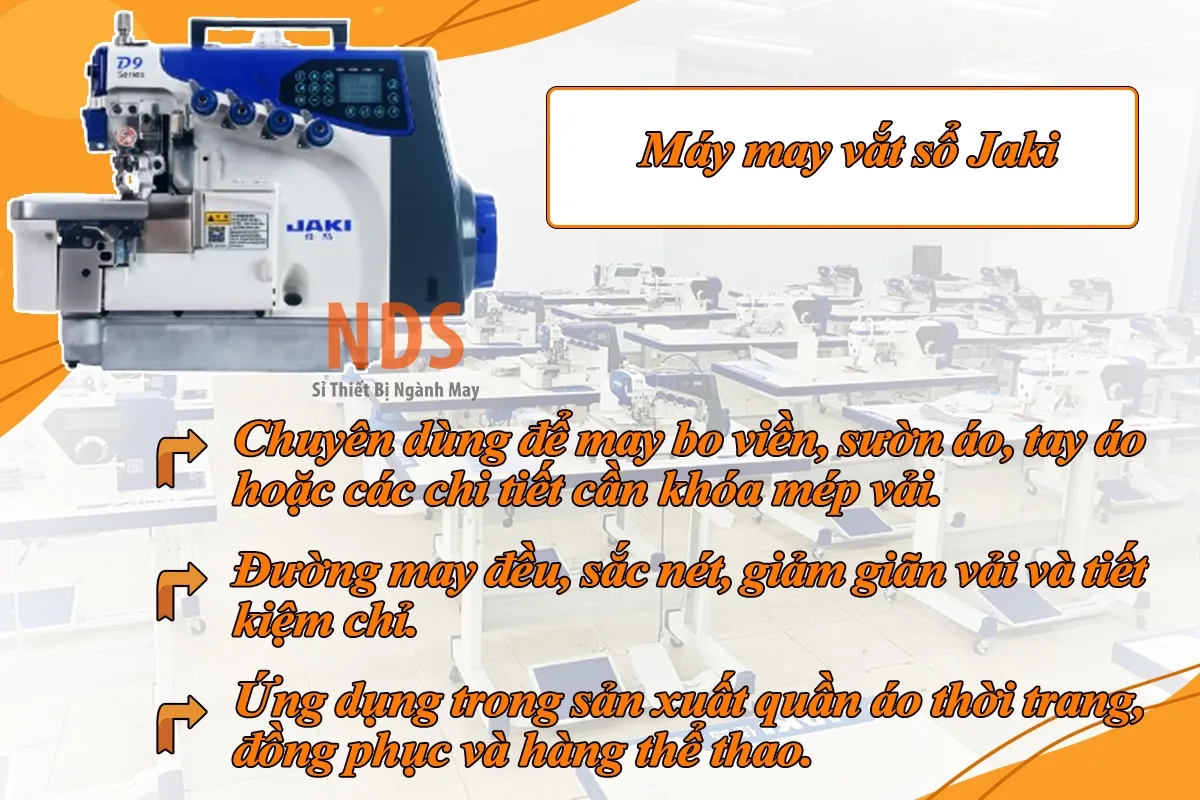 Giới thiệu về máy may vắt sổ Jaki
