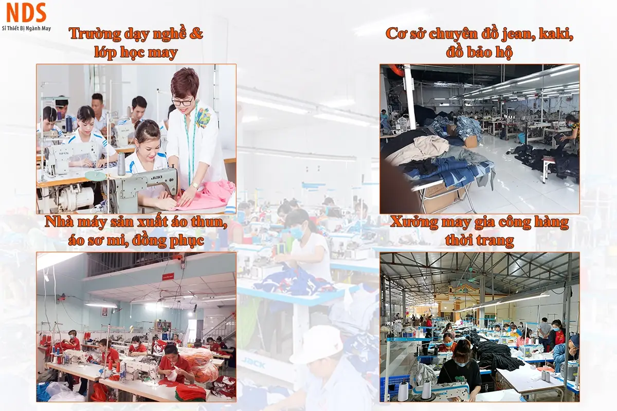 Ứng dụng máy may công nghiệp