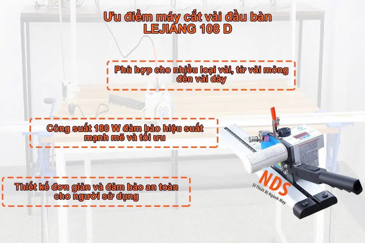 Máy cắt vải đầu bàn Lejiang D108