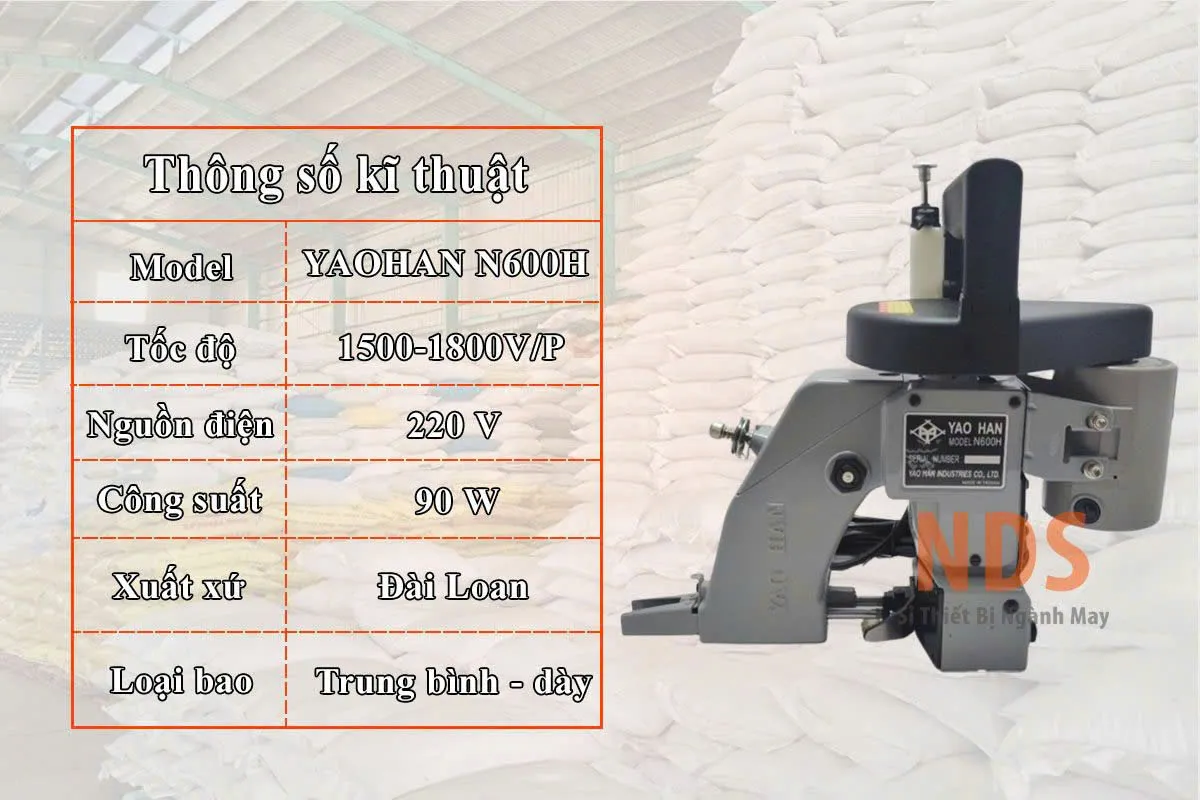 Máy may bao cầm tay YAOHAN N600H