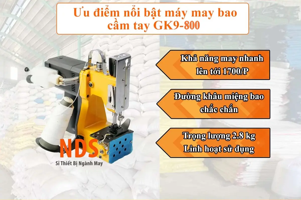Ưu điểm máy may bao cầm tay GK-800 bình dầu