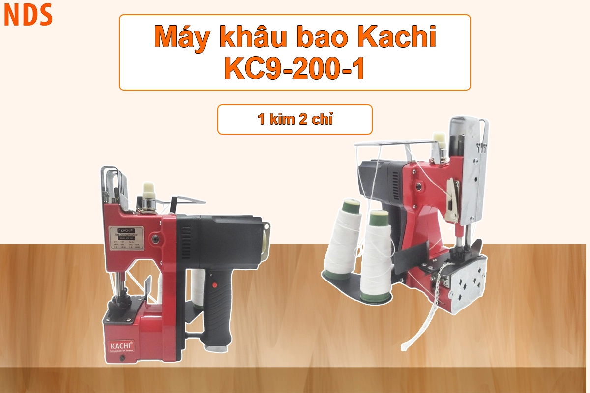 Máy may bao cầm tay 1 kim 2 chỉ Kachi KC9-200-1