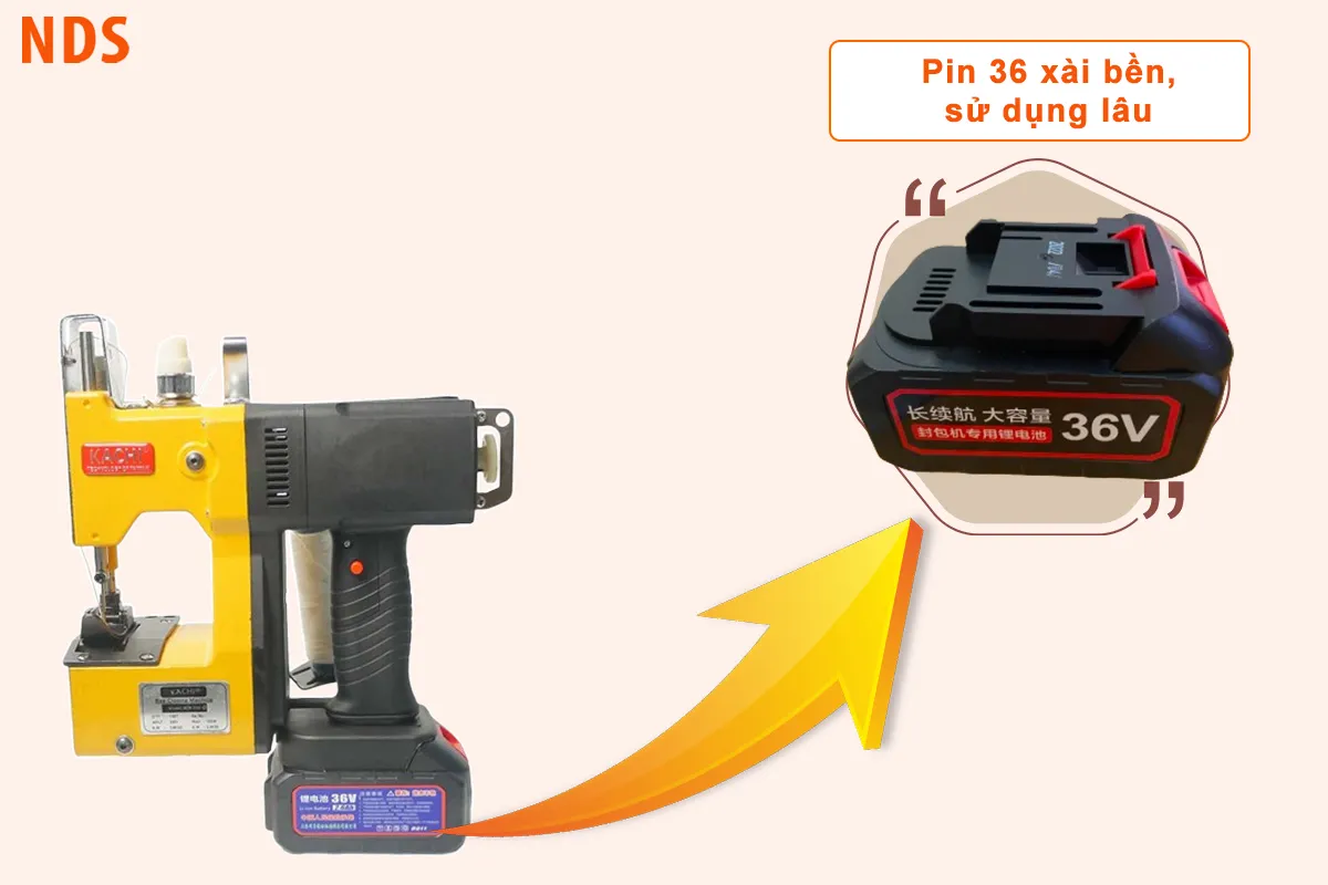 Máy may bao KC9-200D chạy pin sạc 36V