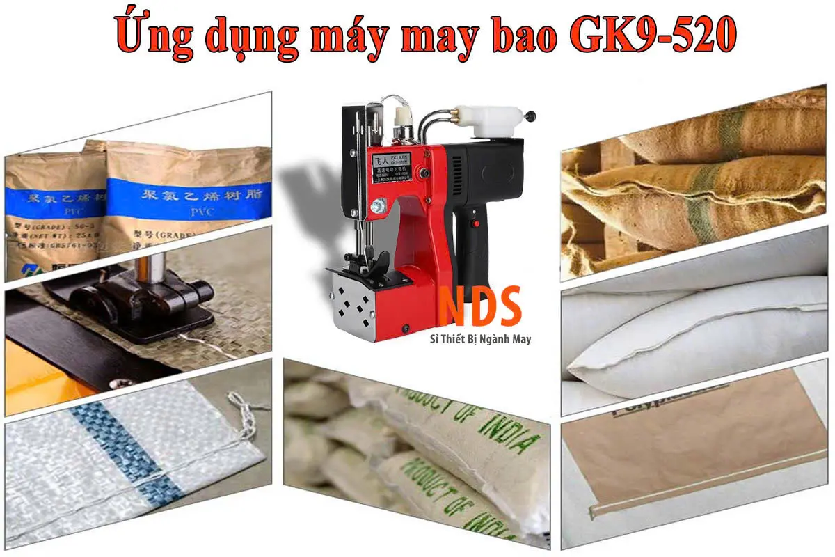 Ứng dụng thực tiễn máy khâu bao bì cầm tay GK9-520